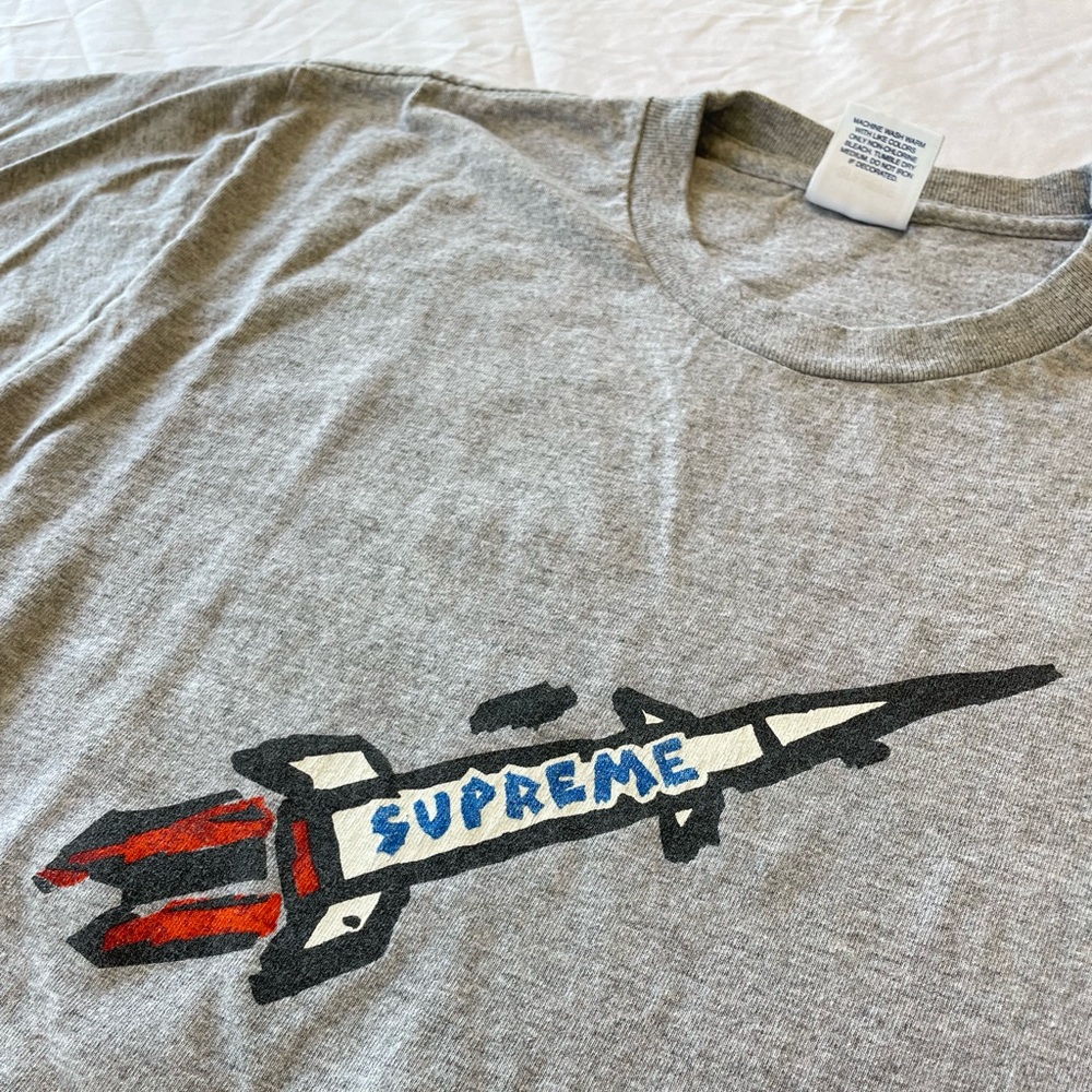 Supreme Rocket Tee Grey Medium - image 2